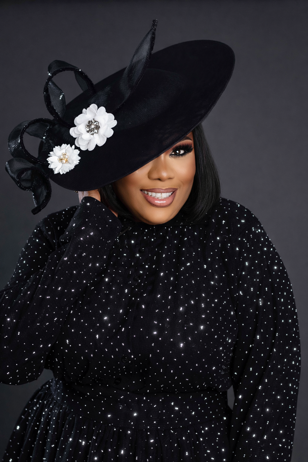 HK Dress – Elegant Black Sparkle Handkerchief Hem Dress | Nonnistics