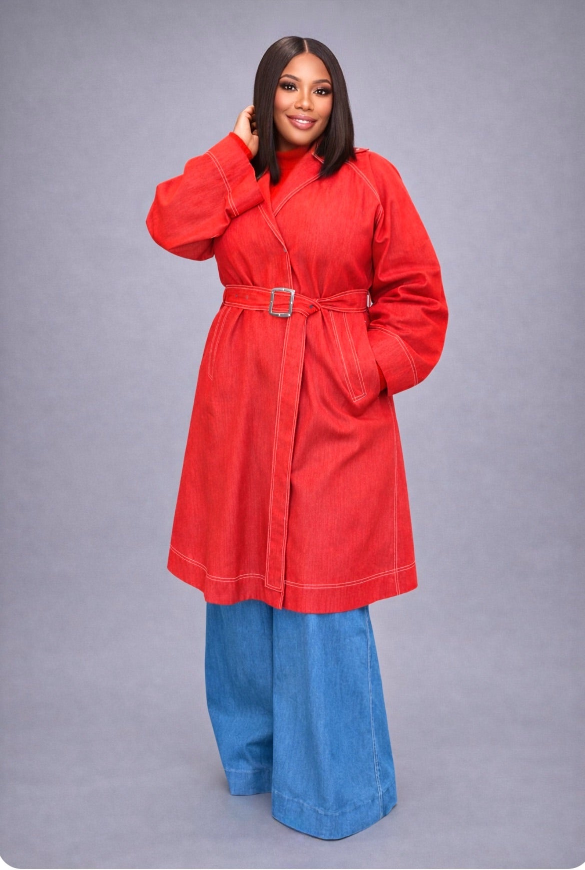 Women Renegade Denim Trench Jacket| Luxury Ready-To-Wear by Nonnistics