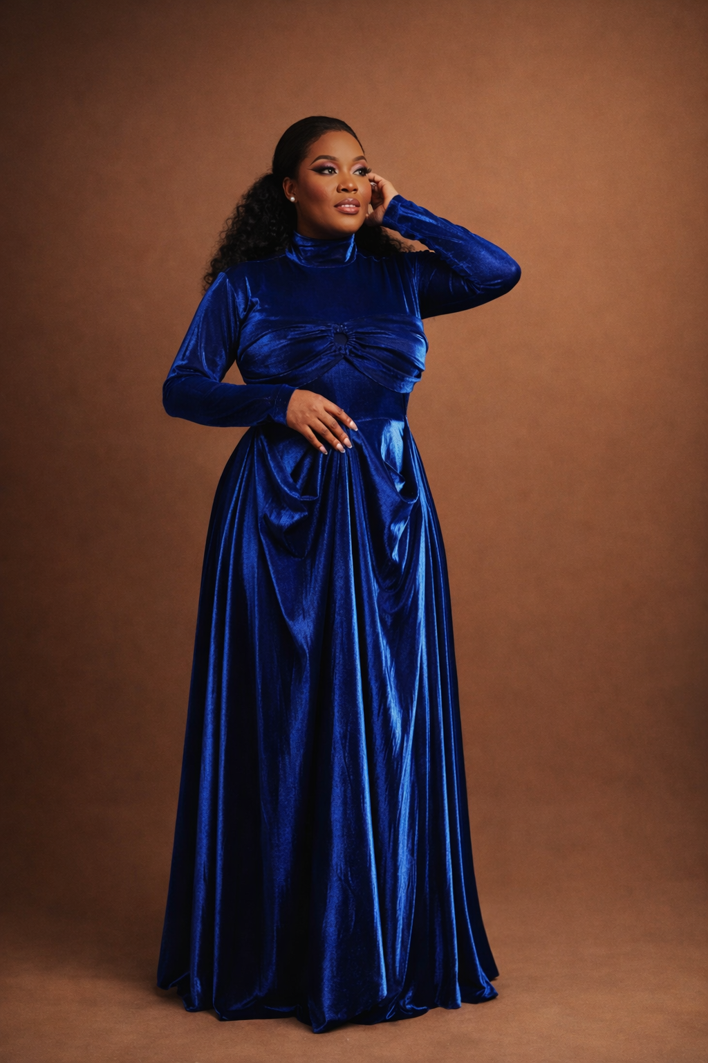 Elysia Shimmery Chiffon Gown | Elegant Ready to Wear by Nigerian Designer