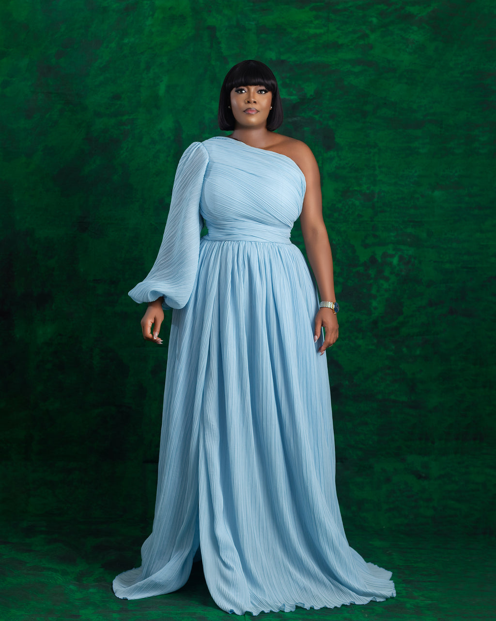 AUREOLE Dress | Elegant One-Shoulder Ready-to-Wear by Nonnistics