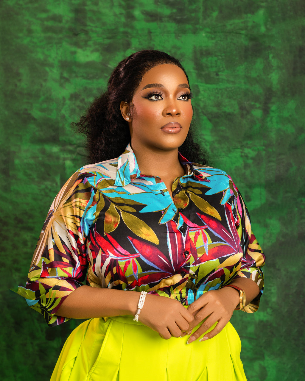 Bloom Print Shirt – Luxury Multicolor Statement Women’s Shirt | Nonnistics