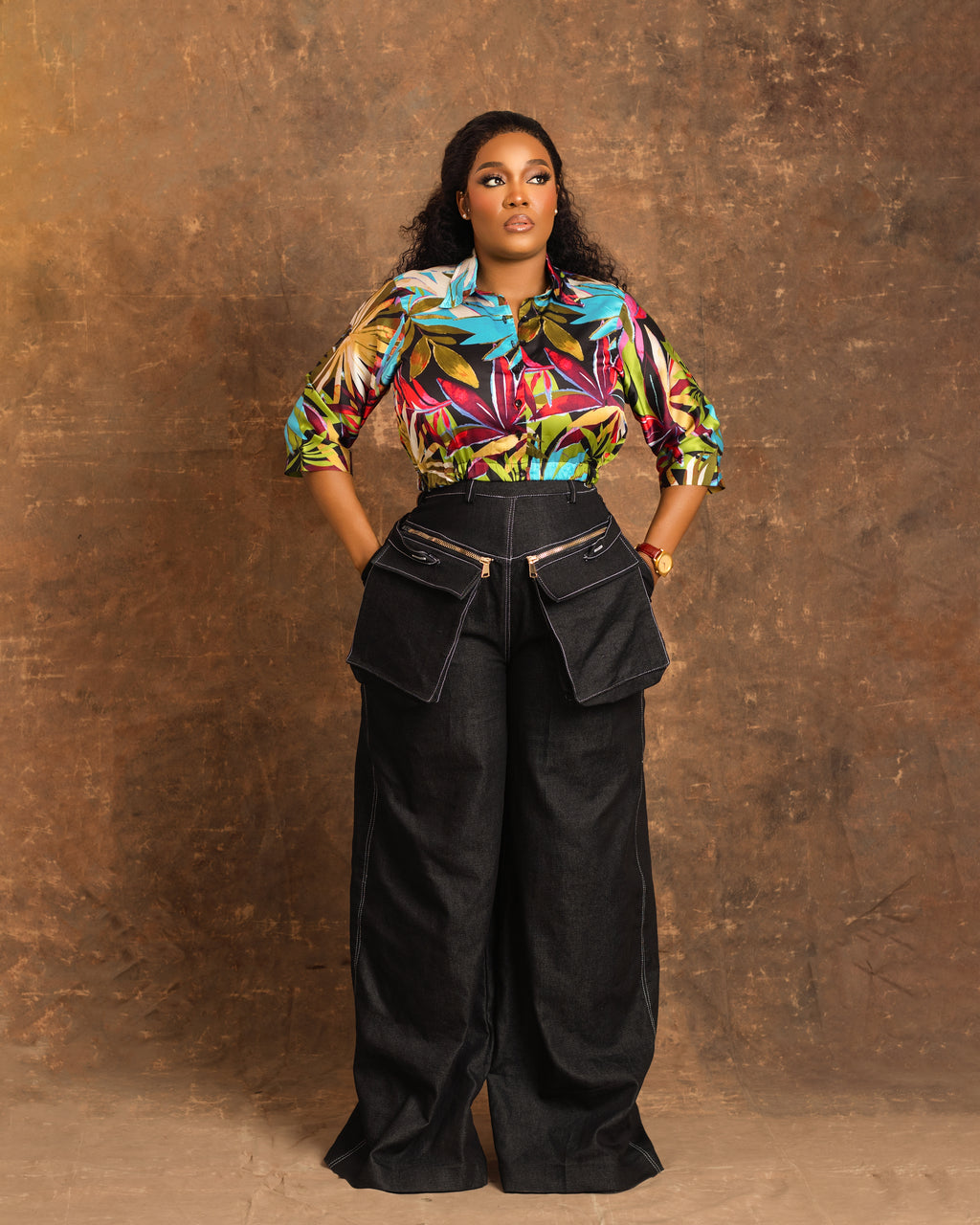 Bloom Print Shirt – Luxury Multicolor Statement Women’s Shirt | Nonnistics