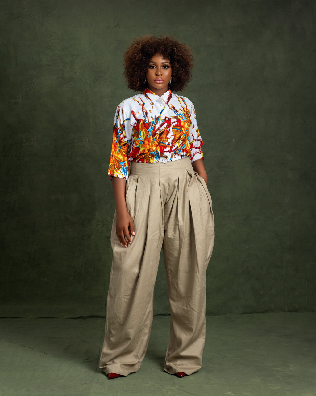 LINEN Pleated Pants | Wide-Leg Trousers by Nonnistics