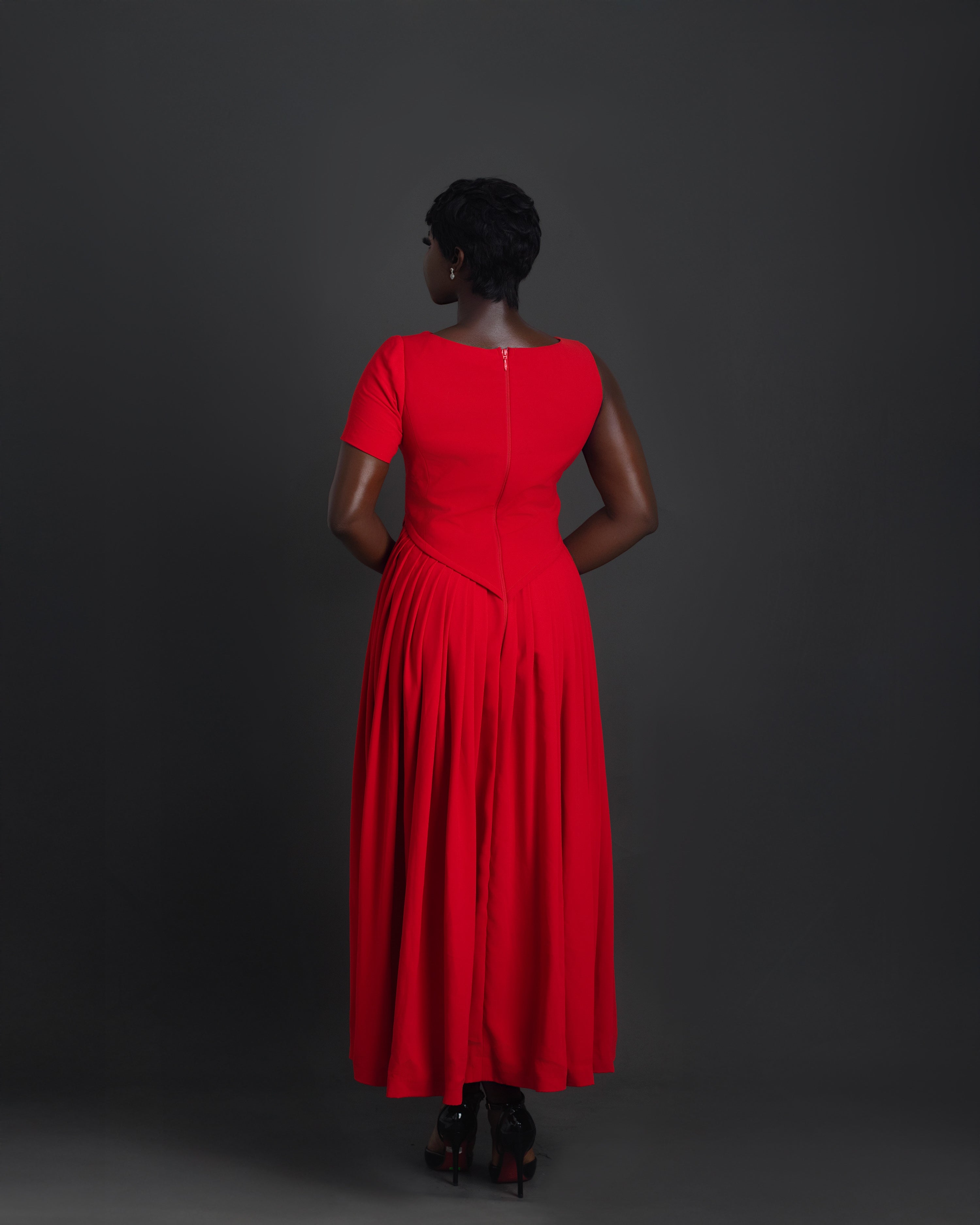 Valencia Midi Dress – Elegant Structured Occasion Dress | Nonnistics