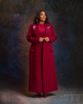 Shayan Longline Burgundy Coat – Luxury Tailored Women’s Statement Coat | Nonnistics