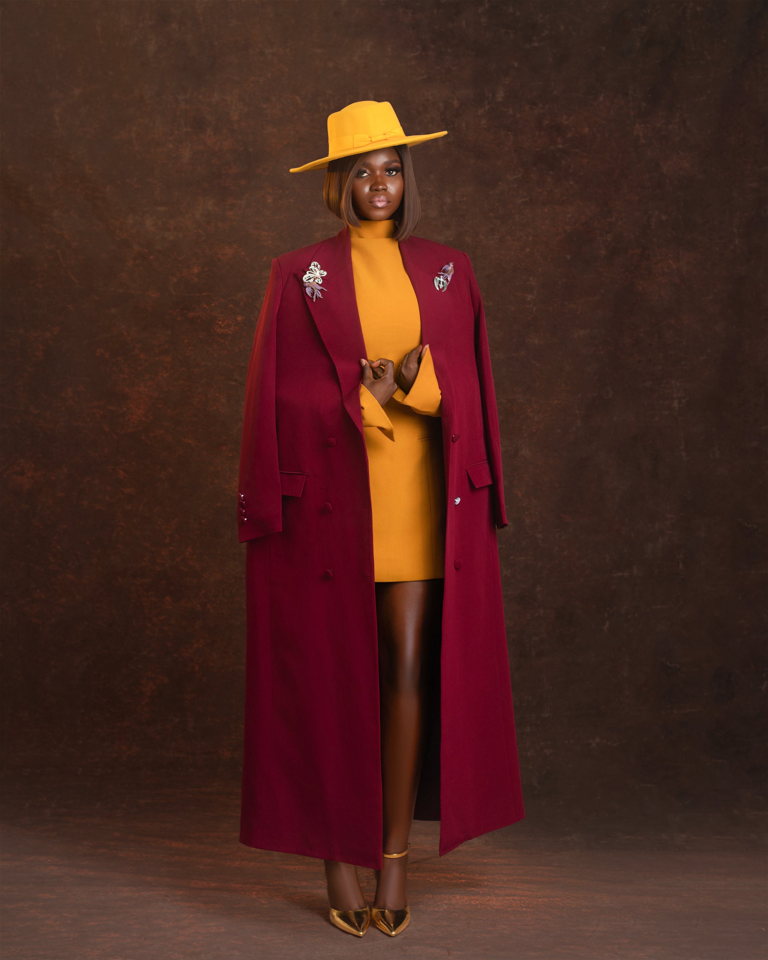 Shayan Longline Burgundy Coat – Luxury Tailored Women’s Statement Coat | Nonnistics