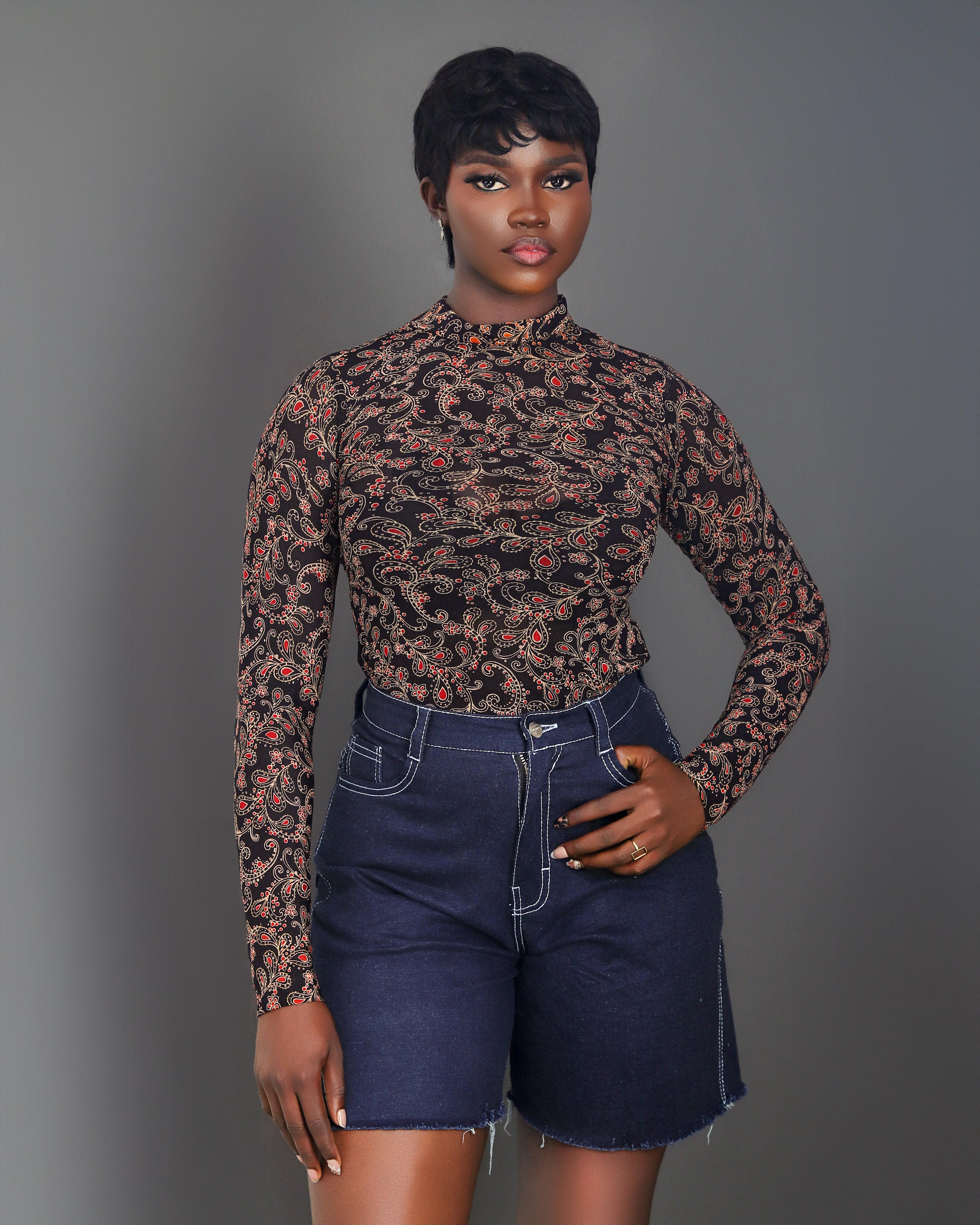 ORION Mesh Top | Elegant Long-Sleeve Women’s Top by Nonnistics