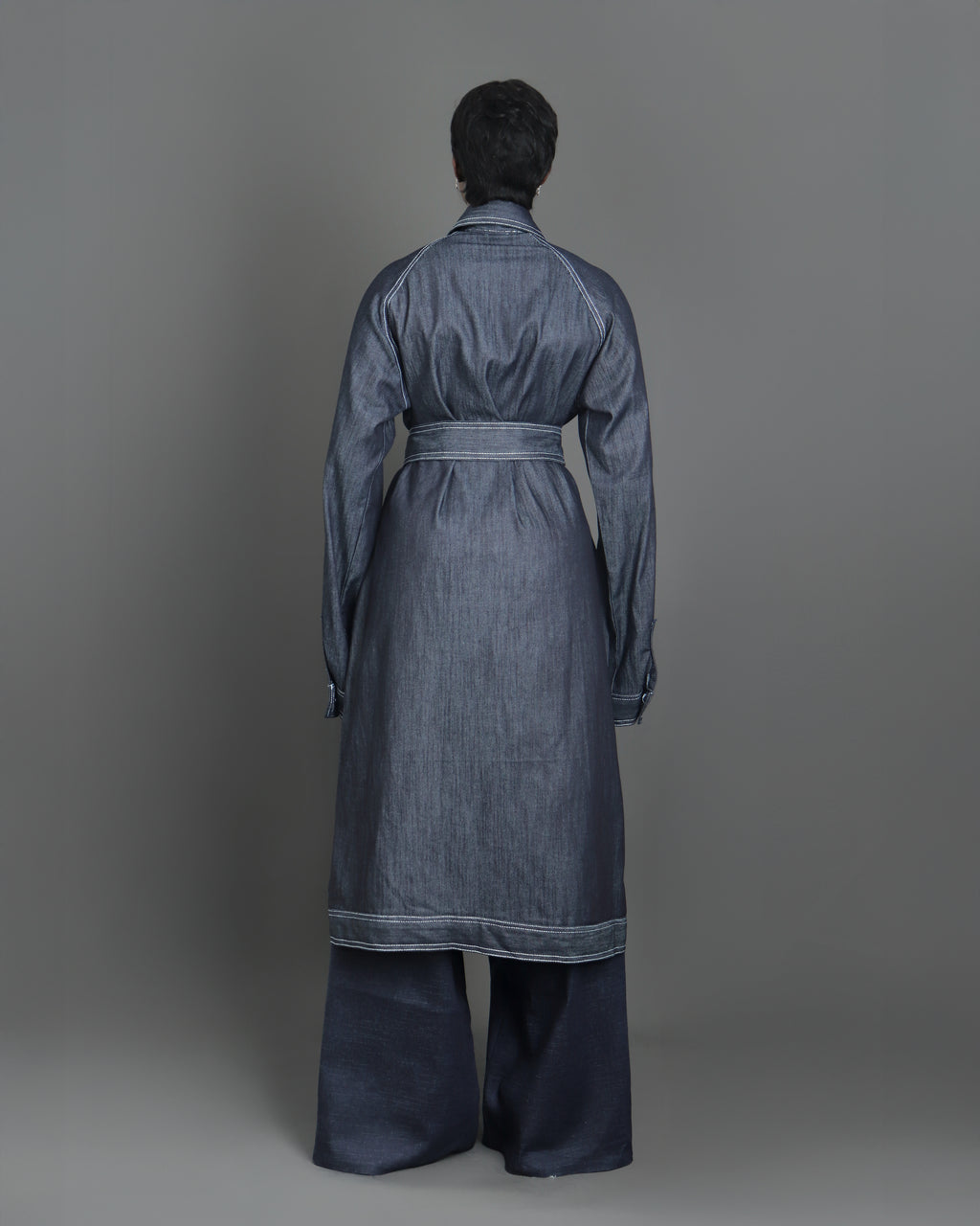 Women Renegade Denim Trench Jacket| Luxury Ready-To-Wear by Nonnistics