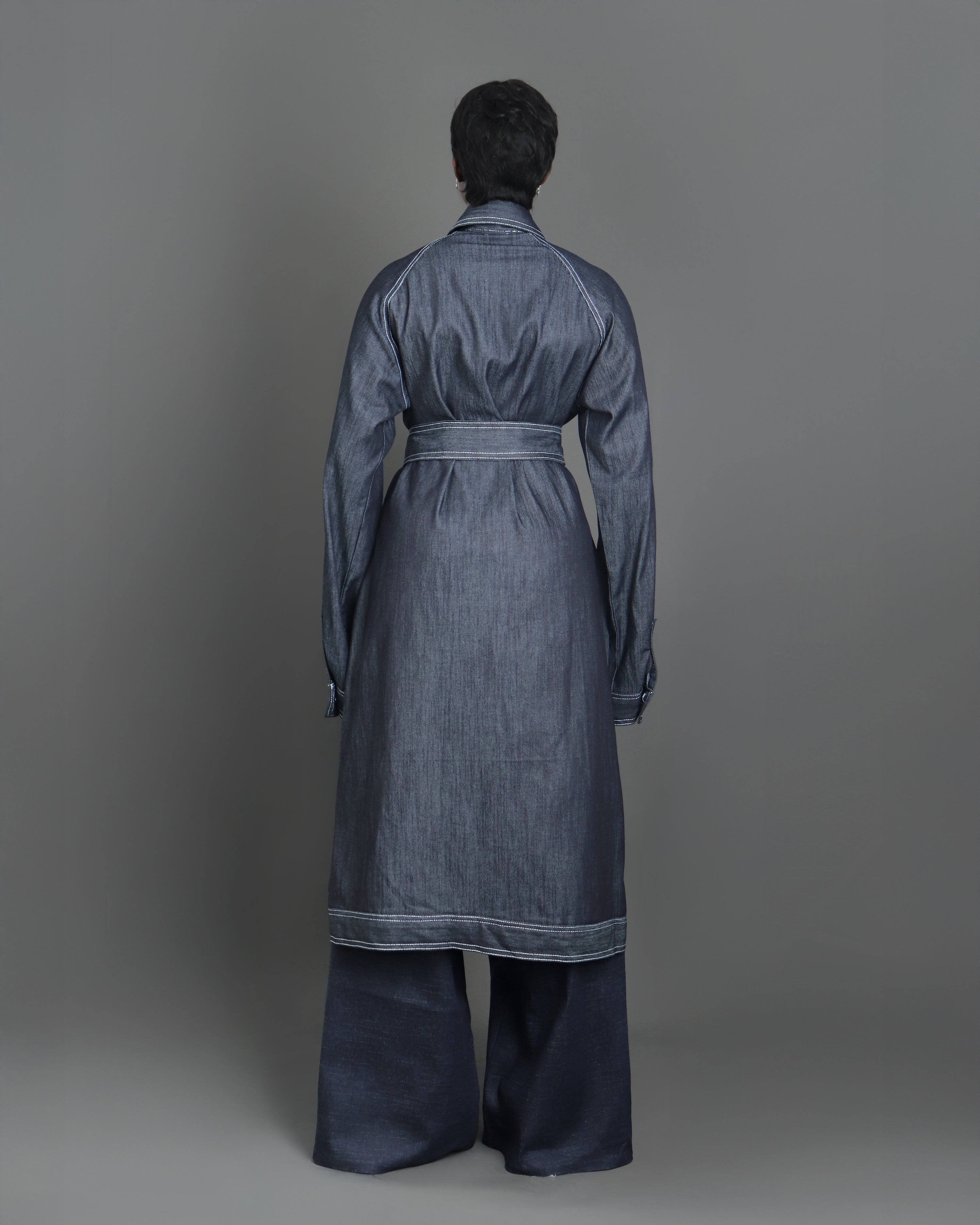 Women Renegade Denim Trench Jacket| Luxury Ready-To-Wear by Nonnistics