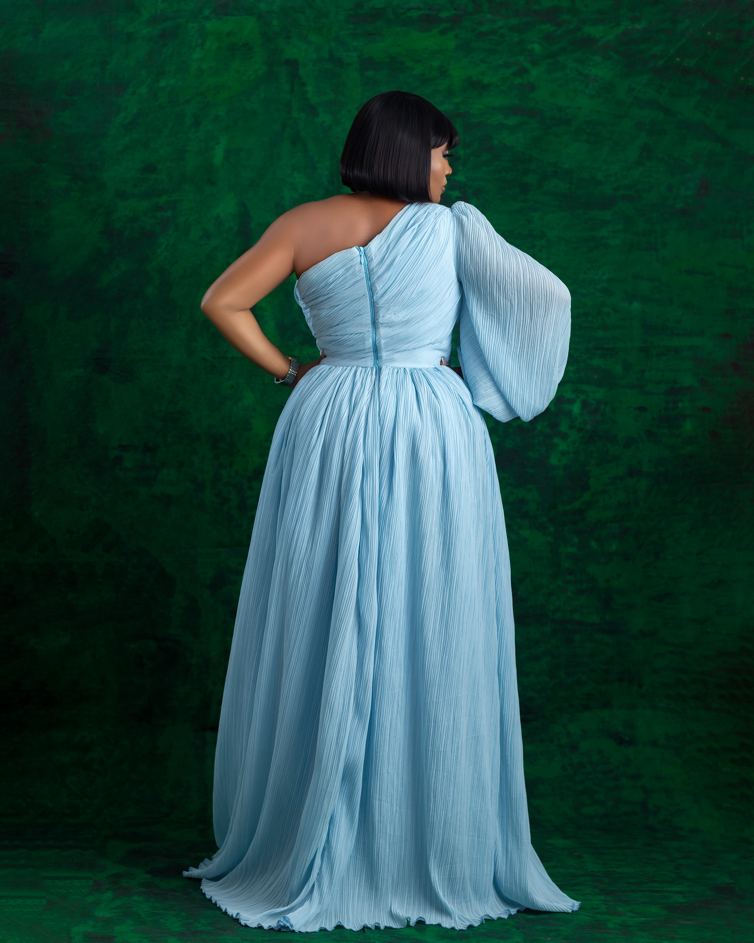 AUREOLE Dress | Elegant One-Shoulder Ready-to-Wear by Nonnistics