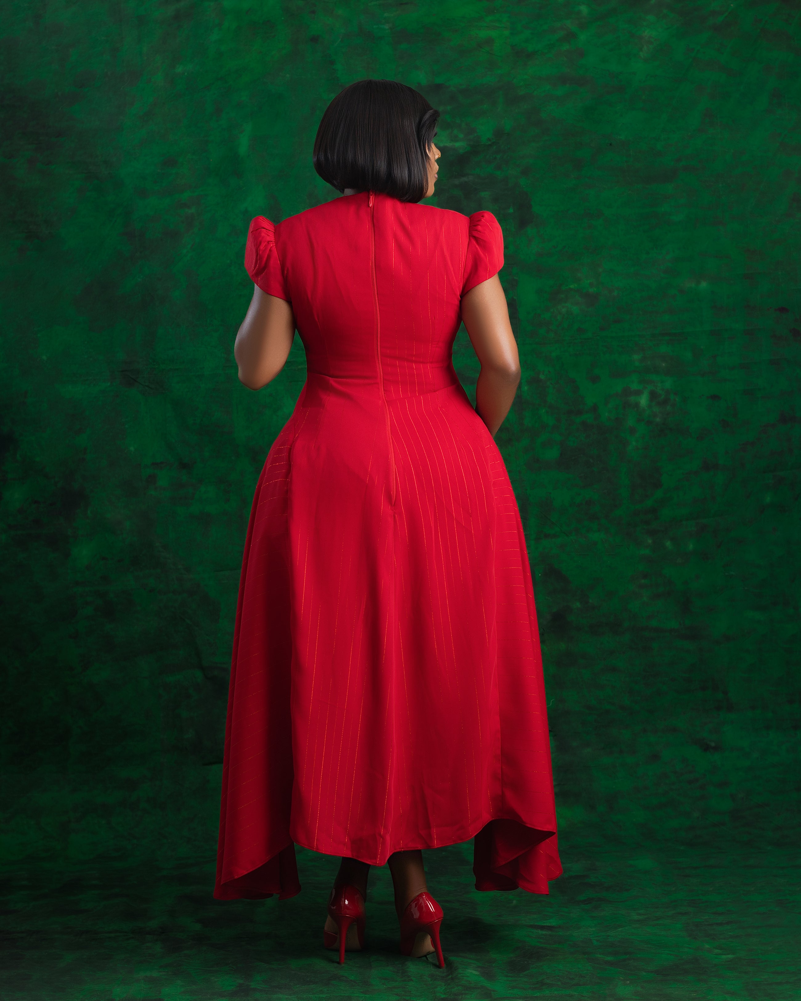 EMBERLYN Dress | Elegant Red Ready-to-Wear by Nonnistics
