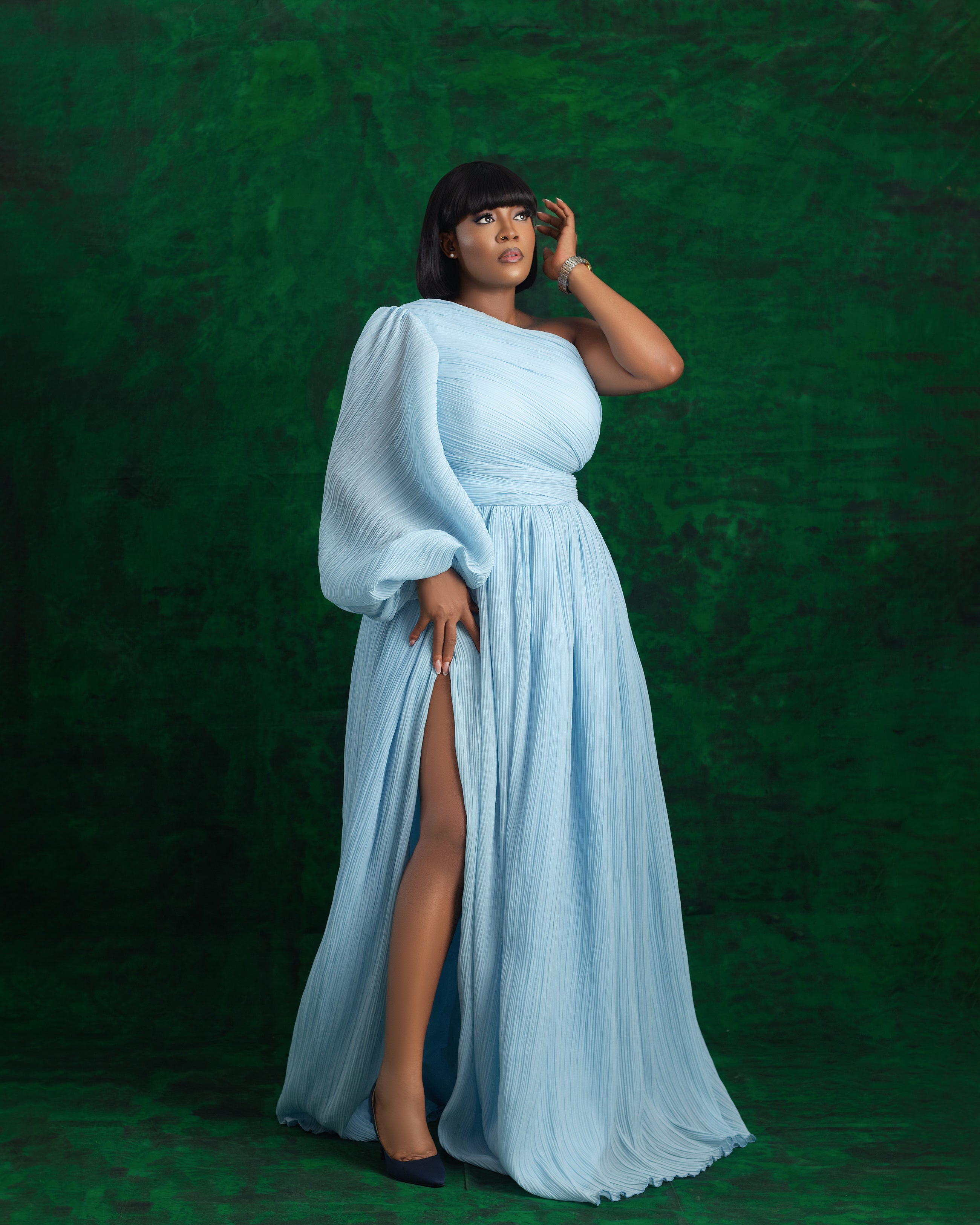 AUREOLE Dress | Elegant One-Shoulder Ready-to-Wear by Nonnistics