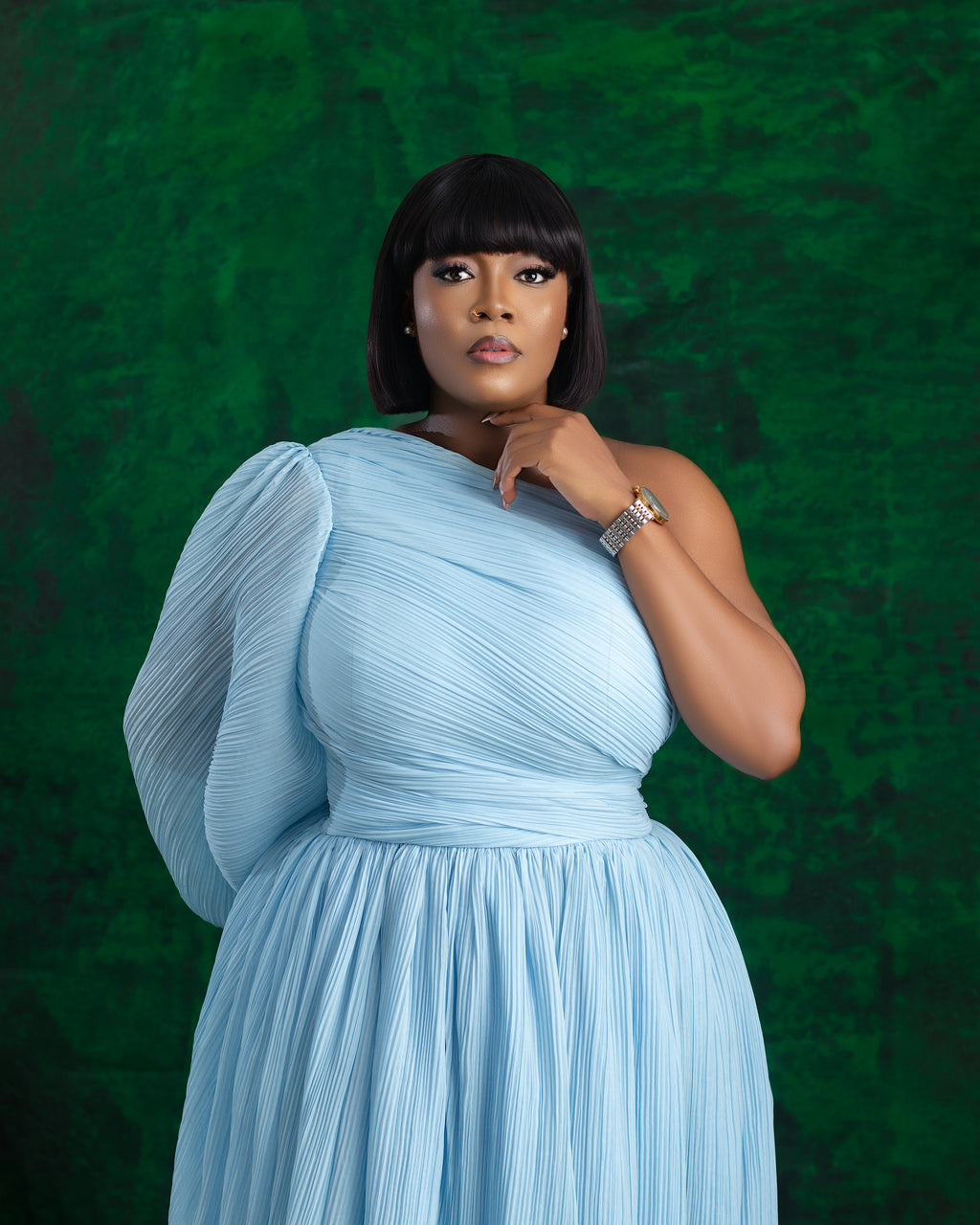 AUREOLE Dress | Elegant One-Shoulder Ready-to-Wear by Nonnistics