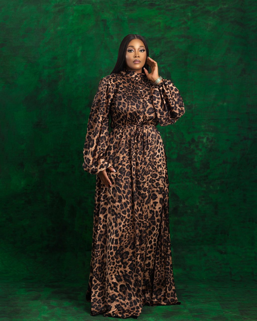 SAFIRA Dress | Elegant Leopard Print Ready-to-Wear by Nonnistics