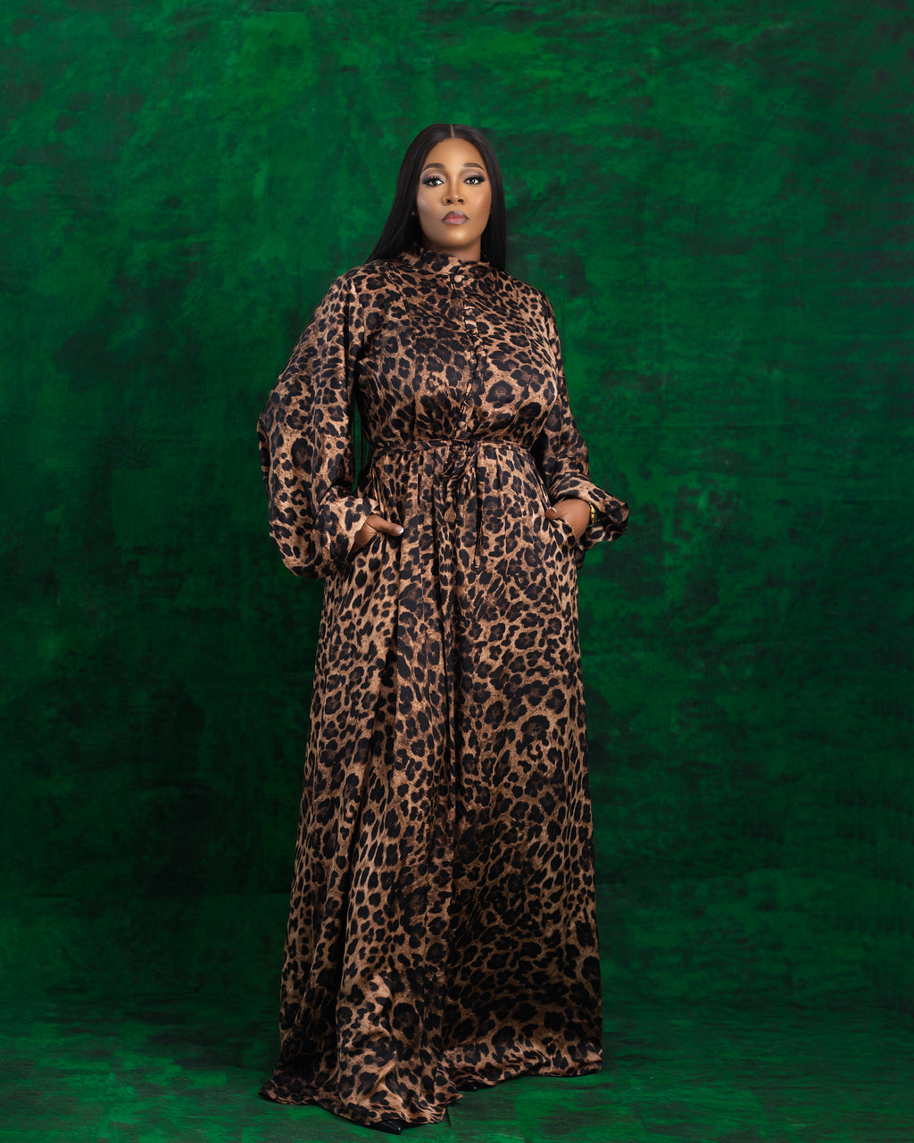 SAFIRA Dress | Elegant Leopard Print Ready-to-Wear by Nonnistics