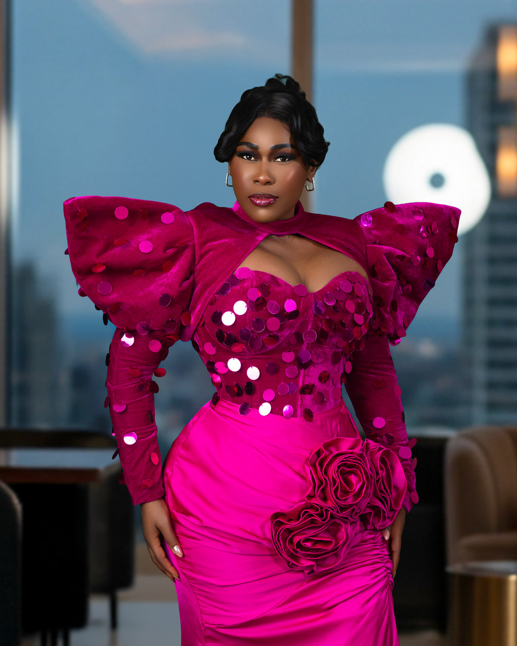 Valentina Couture Gown | Corset Dress with Handcrafted Floral Detail