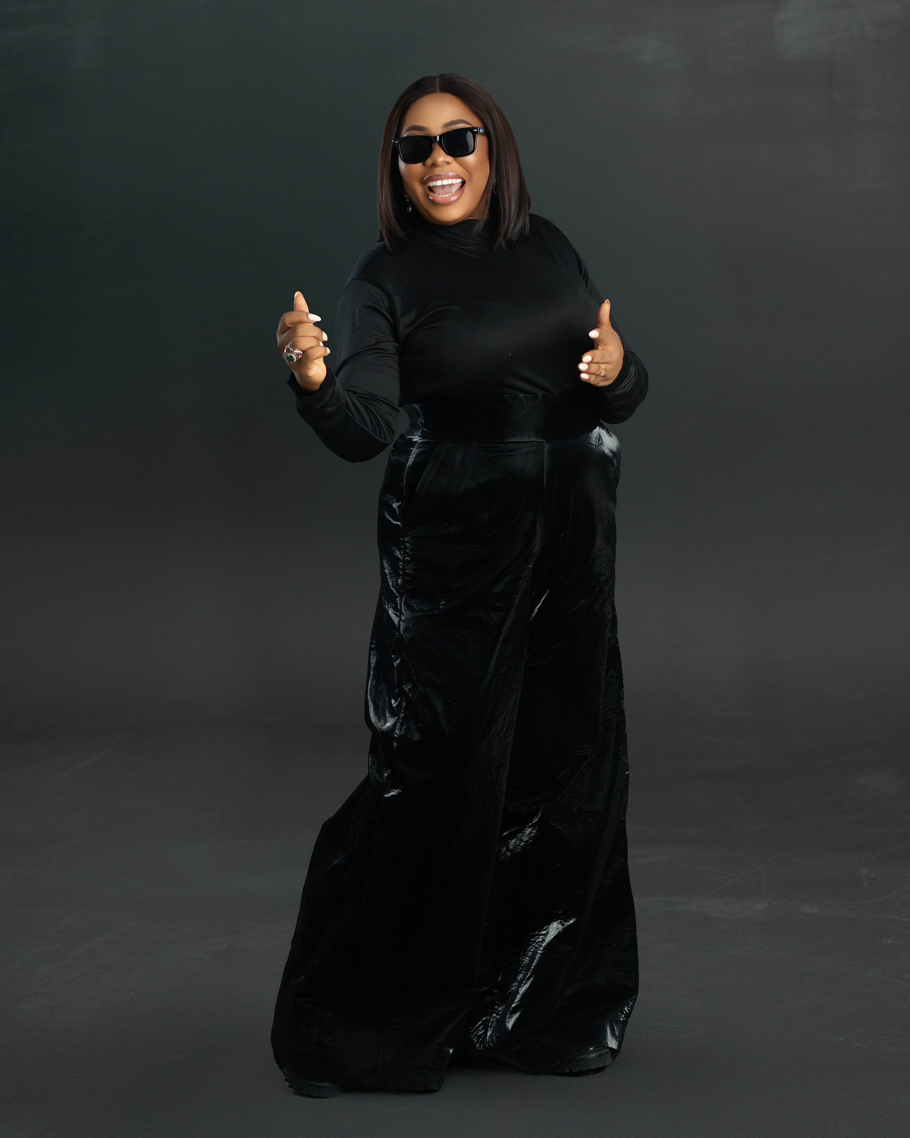 Noiré Faux Leather Wide Leg Pant – Luxury High Waist Statement Trousers | Nonnistics